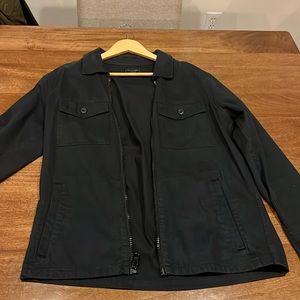 Abercrombie & Fitch Dark Navy Shirt Jacket Zip Size Medium